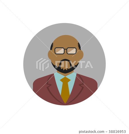 Businessman upper body illustration (Black / Arab / Southeast Asia / Indian) 38816953