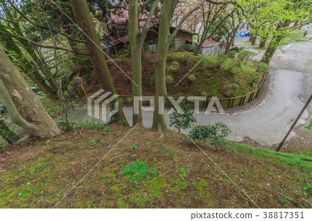 久保田城堡風景在春天 38817351