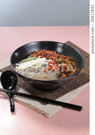 noodles with meat in soup noodles with meat in soup 38817691