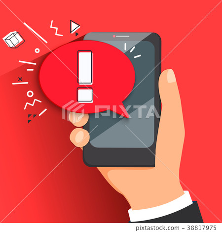 Concept of malware notification or error. 38817975