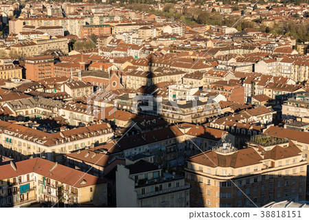 Aerial view of Turin - Torino Italy 38818151