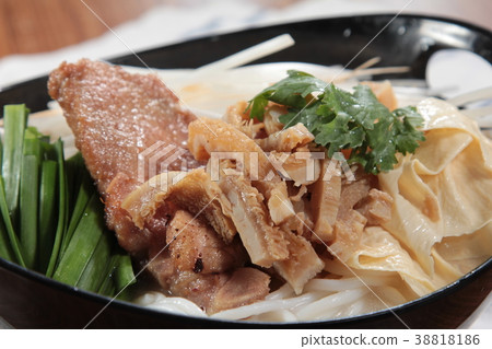 noodles with meat in soup noodles with meat in soup 38818186
