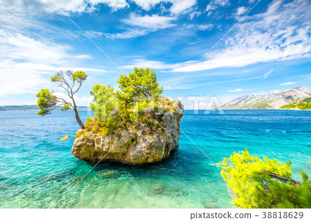 The Brela rock on Adriatic sea. 38818629
