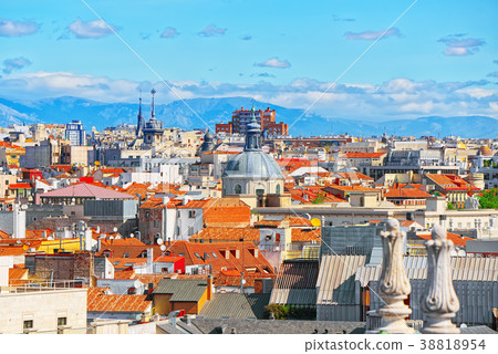 Panoramic view from above on the capital of Spain 38818954