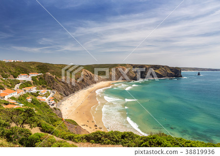 Delightful beach of Arrifana, for surfing in 38819936
