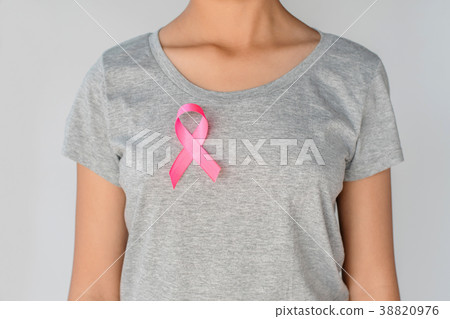 womaen holding pink ribbon breast cancer awareness womaen holding pink ribbon breast cancer awareness 38820976