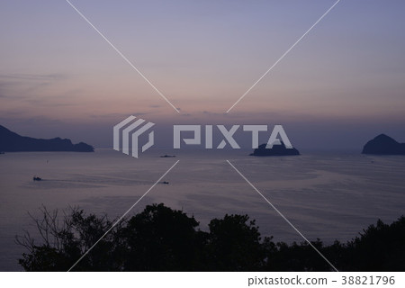 [三重縣]大瀨灣，黎明的景色 38821796