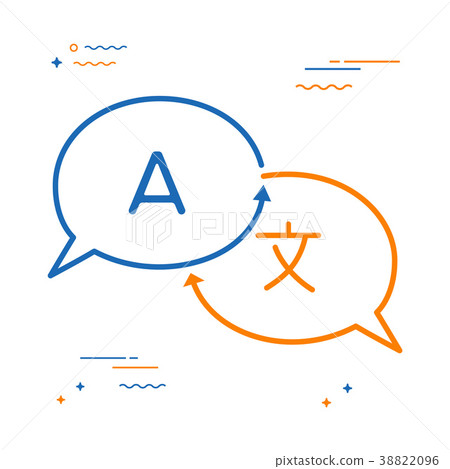 Language translation chat bubble concept Language translation chat bubble concept 38822096