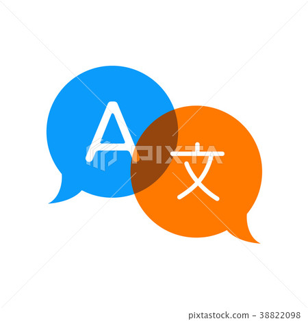 Chat bubble conversation translation concept Chat bubble conversation translation concept 38822098