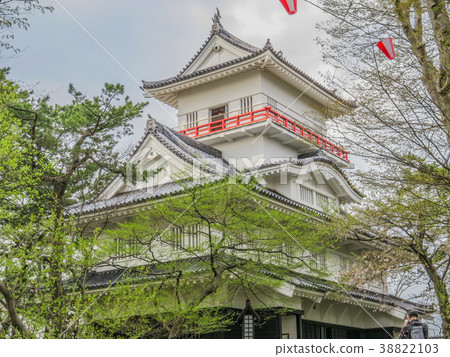 Landscape of the corner of Kubota Castle in spring 38822103