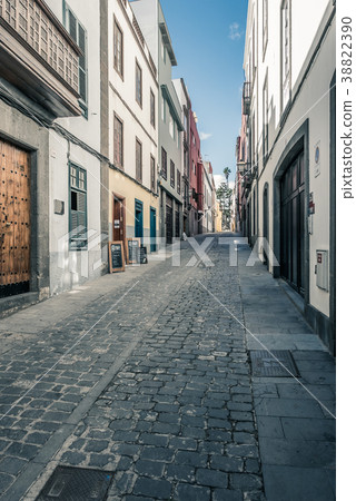 Old town street in Las Palmas on Gran Canaria 38822390