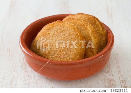 portuguese meat cookies on dish  38823311