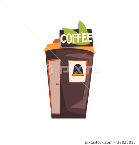 Street coffee shop, takeaway kiosk vector Street coffee shop, takeaway kiosk vector 38823813