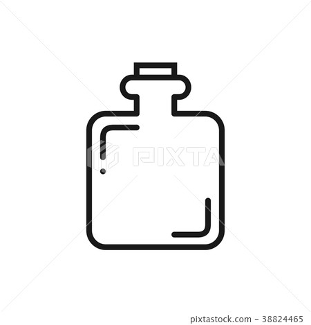 Hip Flask Line Icon. Camping Sign and Symbol Hip Flask Line Icon. Camping Sign and Symbol 38824465