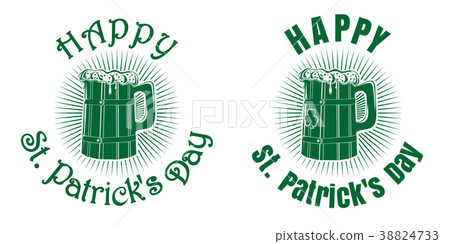 Wooden mug of beer for St. Patrick's Day 38824733
