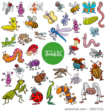 cartoon insects animal characters big set 38827132