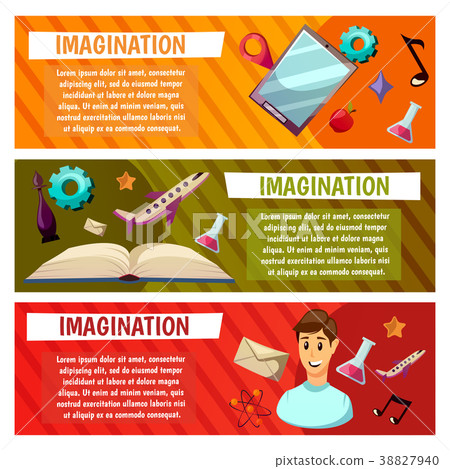 Vector banners. Imagination and exploration 38827940