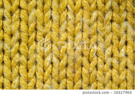 Yellow Knit Texture Close-Up Yellow Knit Texture Close-Up 38827968