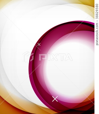 Vector transparent color wave lines abstract 38829380