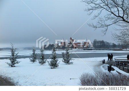 Winter Lithuania, frozen Lake Galve and Trakai Castle (Trakai Castle of Lithuania) Winter Lithuania, frozen Lake Galve and Trakai Castle (Trakai Castle of Lithuania) 38831729