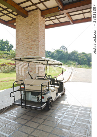 golf cart at club house golf cart at club house 38831897