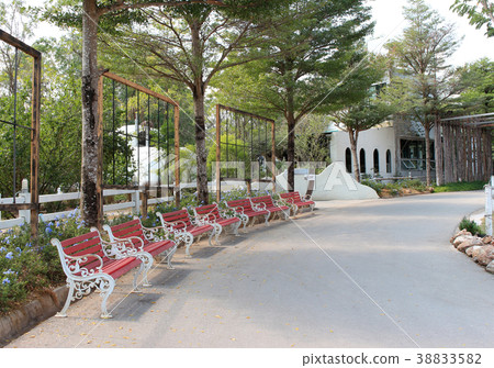 The walk way and bench 38833582