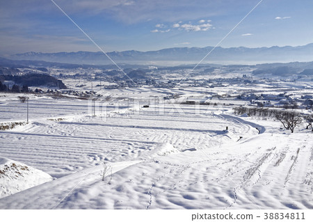 Winter view of Iizuna town Winter view of Iizuna town 38834811