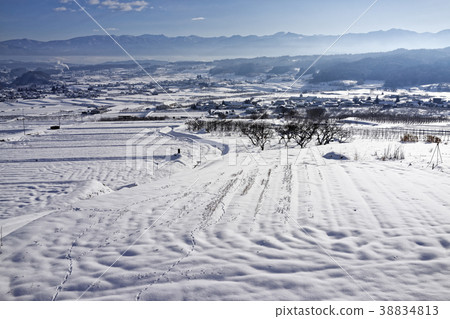 Winter view of Iizuna town Winter view of Iizuna town 38834813
