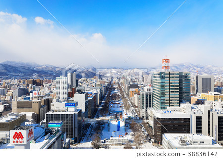 View the city of Okurayama from Sapporo TV Tower 38836142