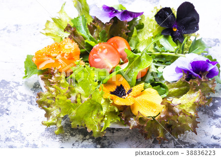 Spring flowers salad Spring flowers salad 38836223