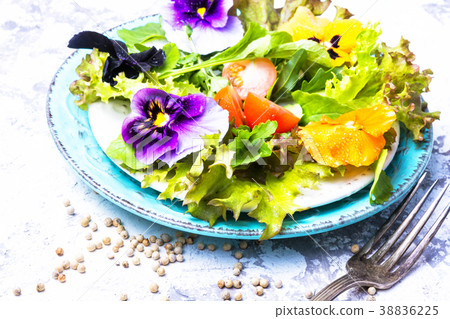 Spring flowers salad Spring flowers salad 38836225