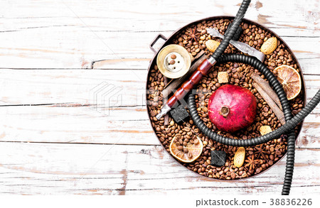 Asian tobacco hookah with coffee aroma Asian tobacco hookah with coffee aroma 38836226