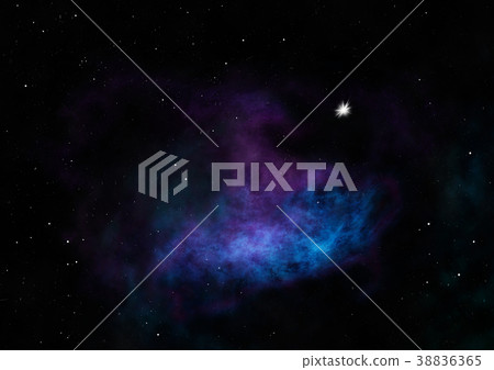 Being shone nebula. 3D rendering 38836365