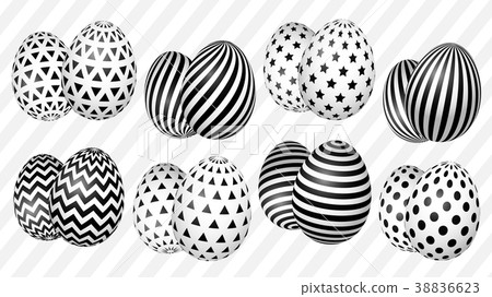 stylish set of Easter eggs stylish set of Easter eggs 38836623