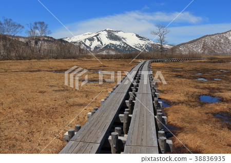 從Nakasedai Oze早春附近看寺廟的方向 38836935