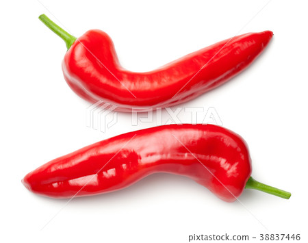 Red Peppers Isolated on White Background 38837446