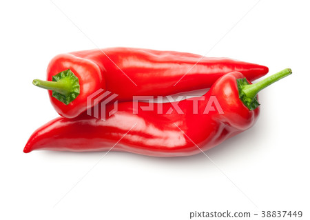Red Peppers Isolated on White Background 38837449