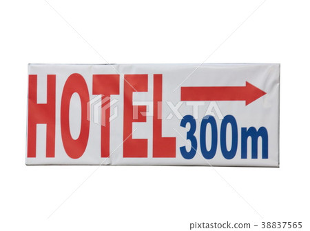 Hotel sign closeup on white Hotel sign closeup on white 38837565