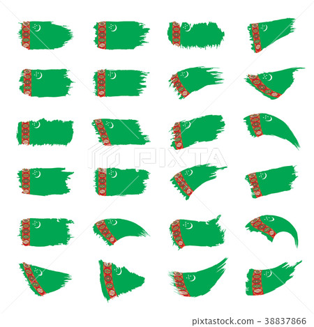 Turkmenistan flag, vector illustration Turkmenistan flag, vector illustration 38837866
