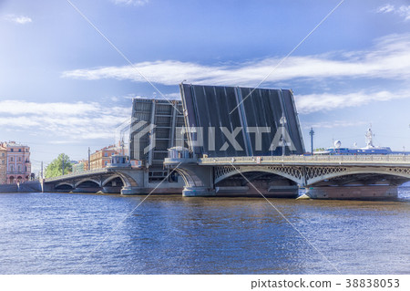 Opening of Annunciation drawbridge St. Petersburg 38838053