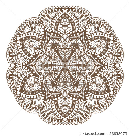 Mandala. Oriental decorative flower pattern. Henna Mandala. Oriental decorative flower pattern. Henna 38838075
