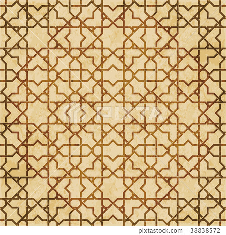 Retro brown Islam seamless geometry pattern 38838572