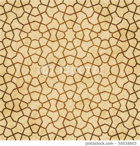 Retro brown Islam seamless geometry pattern 38838603