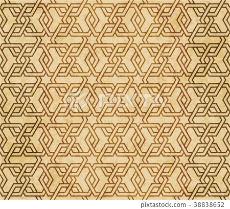 Retro brown Islam seamless geometry pattern 38838652