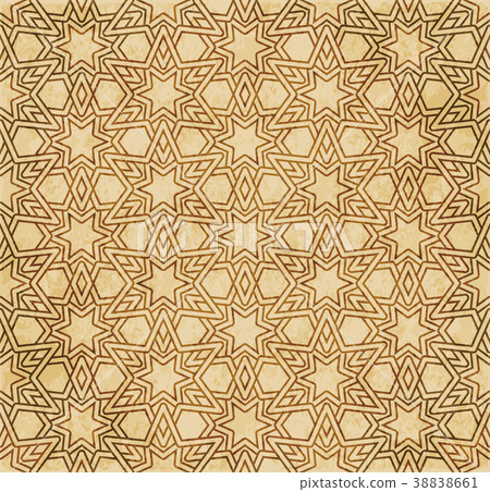Retro brown Islam seamless geometry pattern Retro brown Islam seamless geometry pattern 38838661