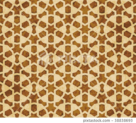 Retro brown Islam seamless geometry pattern 38838693