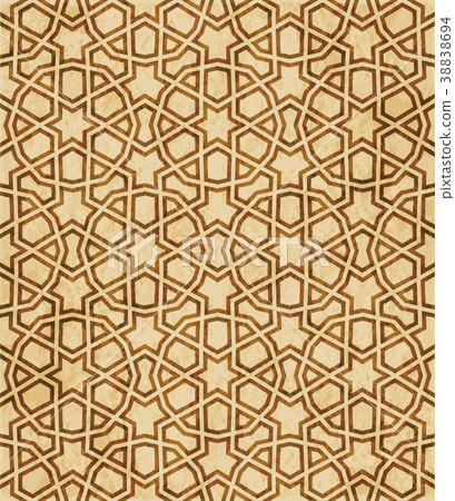 Retro brown Islam seamless geometry pattern 38838694