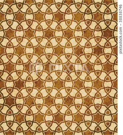 Retro brown Islam seamless geometry pattern 38838746