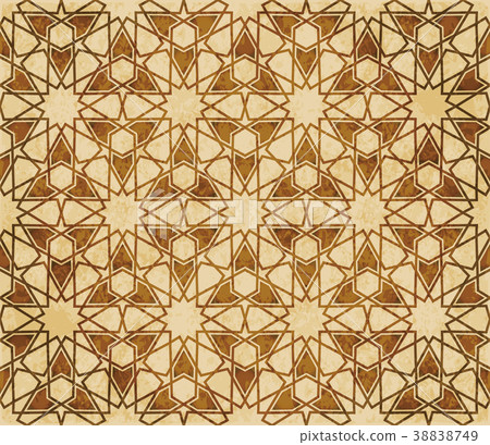 Retro brown Islam seamless geometry pattern Retro brown Islam seamless geometry pattern 38838749