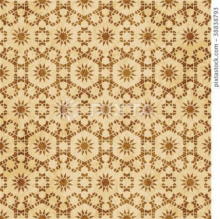 Retro brown Islam seamless geometry pattern 38838793